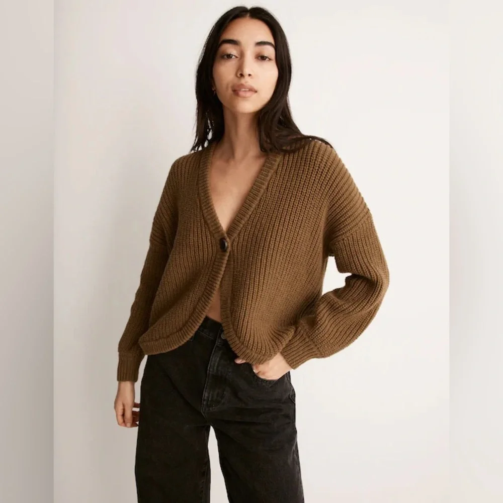 Madewell Shirttail Cardigan Sweater in Cream